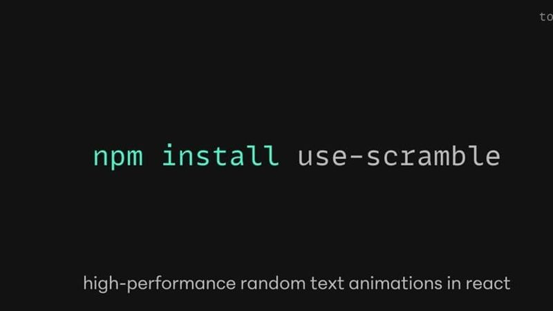 useScramble