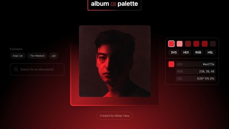 album → palette