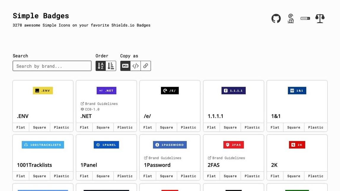 Screenshot of Simple Badges