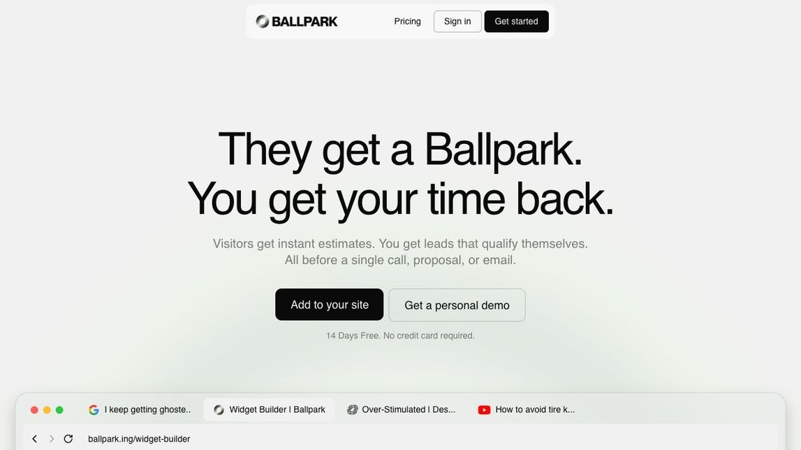 Screenshot of Ballpark