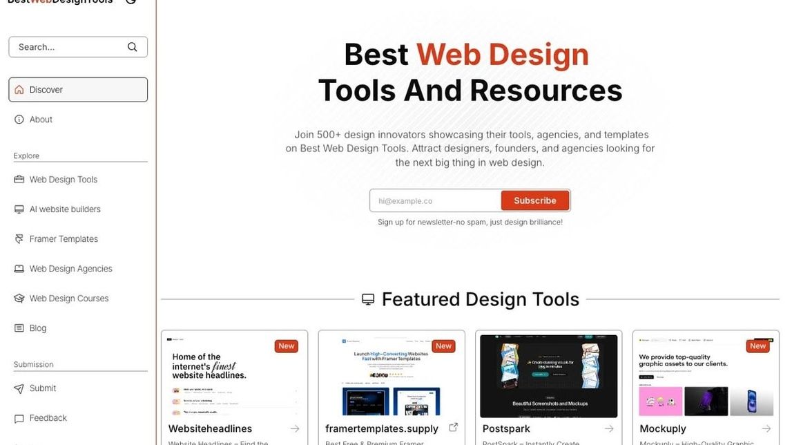 Screenshot of Best Web Design Tools