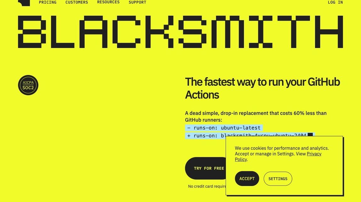 Screenshot of Blacksmith