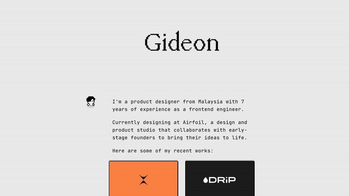 Screenshot of Gideon
