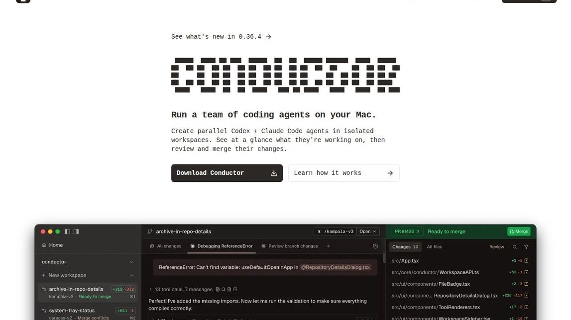Screenshot of Conductor