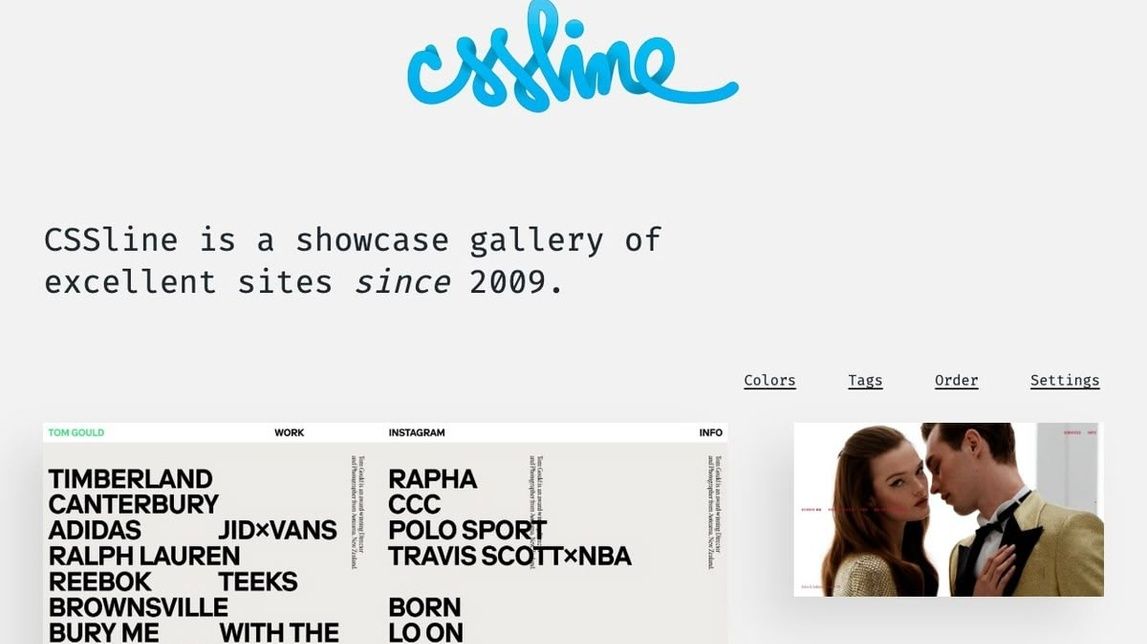 Screenshot of CSSline