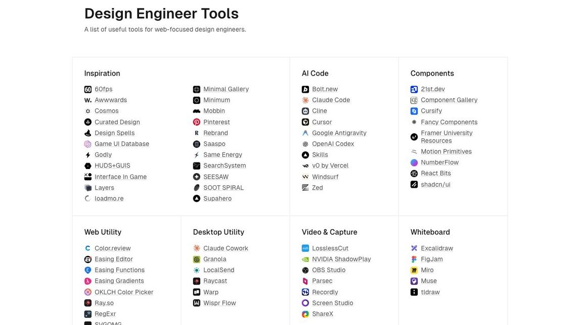Screenshot of Design Engineer Tools