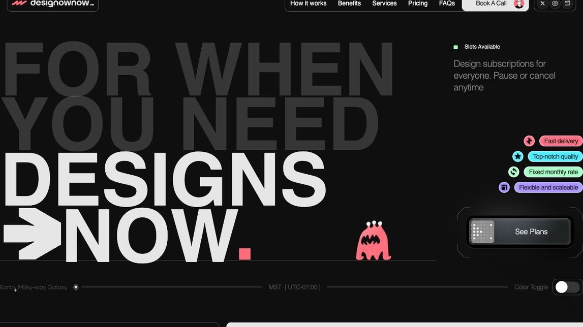 Screenshot of Designs NOW