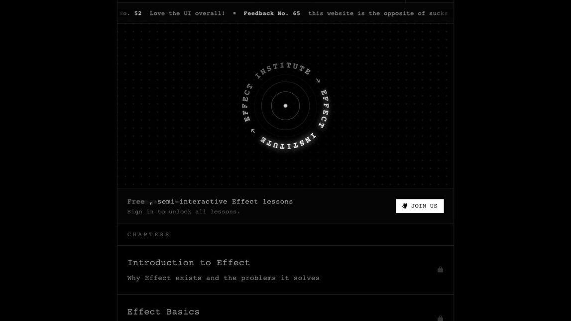 Screenshot of effect.institute