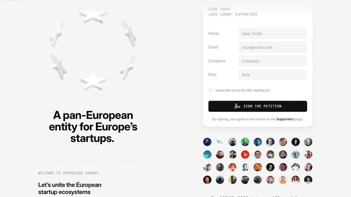 Screenshot of EU Inc