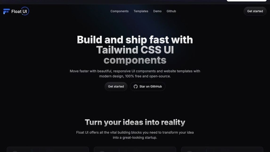 Screenshot of Float UI