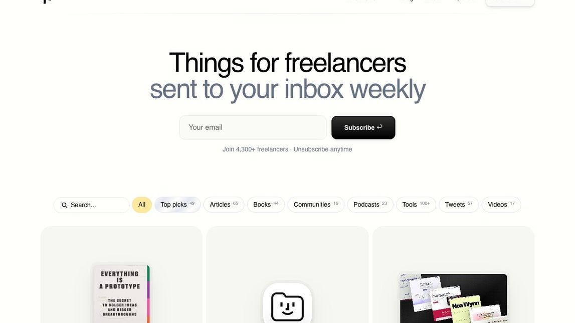 Screenshot of Freelance Things