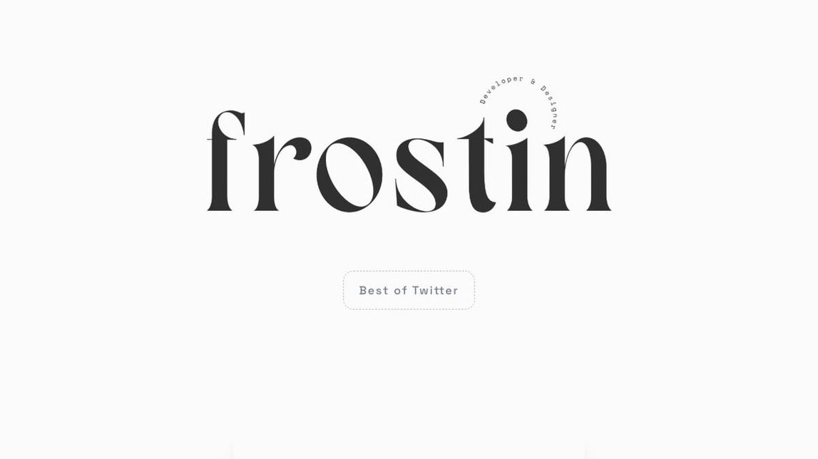 Screenshot of frostin.dev