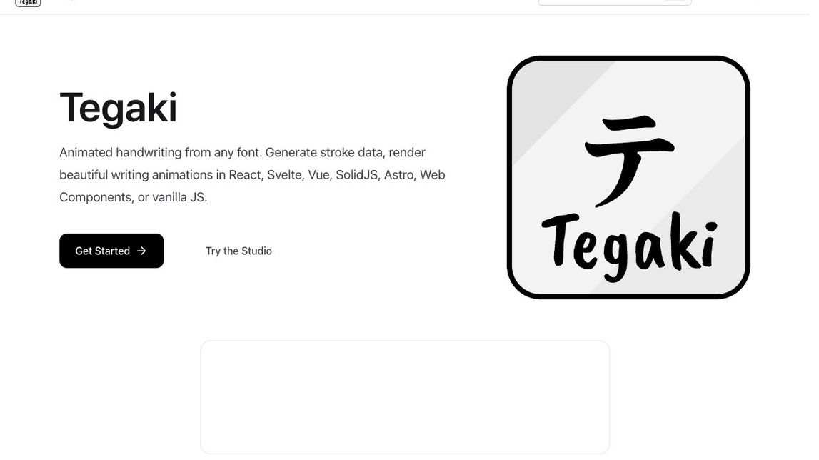 Screenshot of Tegaki