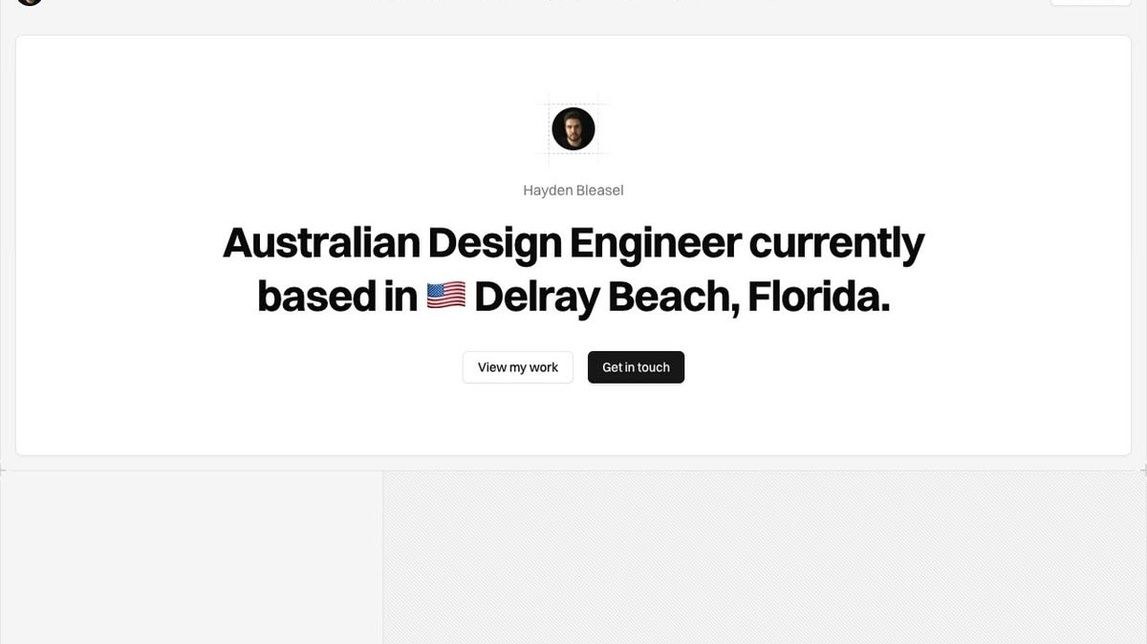 Screenshot of Hayden Bleasel