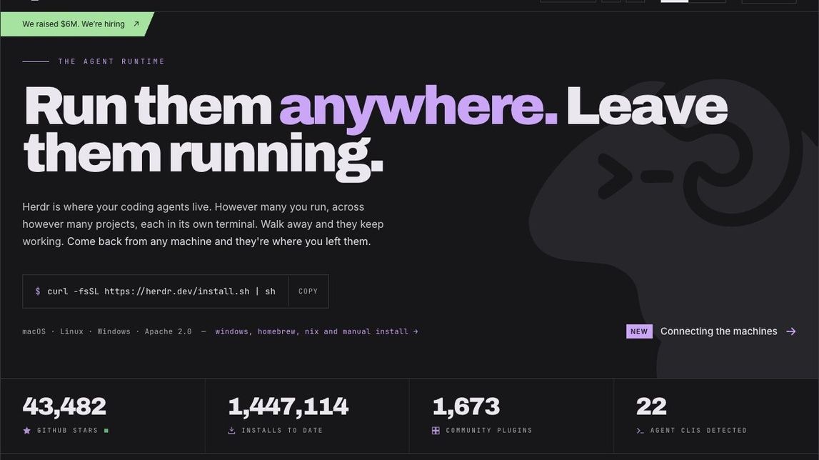 Screenshot of Herdr