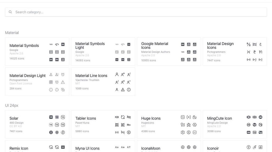 Screenshot of Icônes