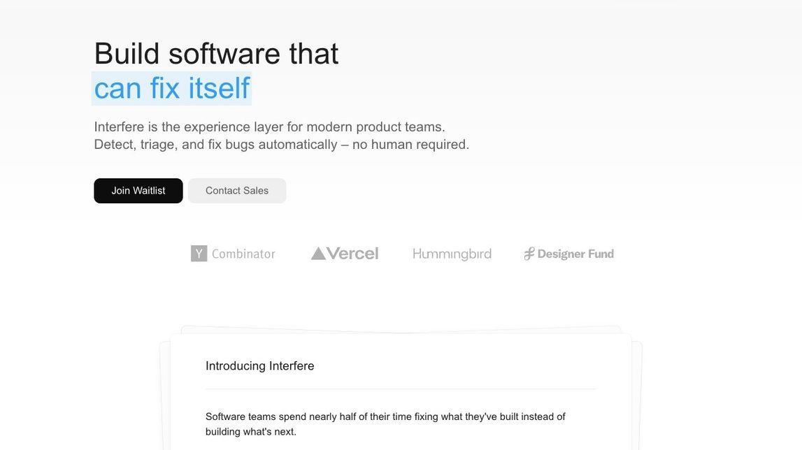 Screenshot of Interfere