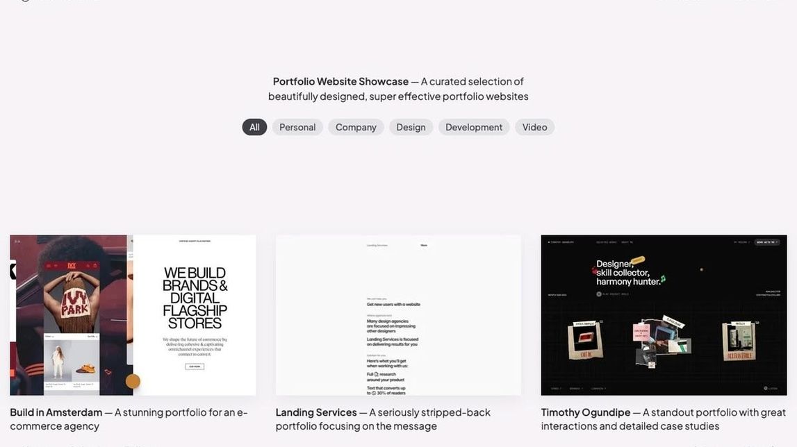 Screenshot of Killer Portfolio