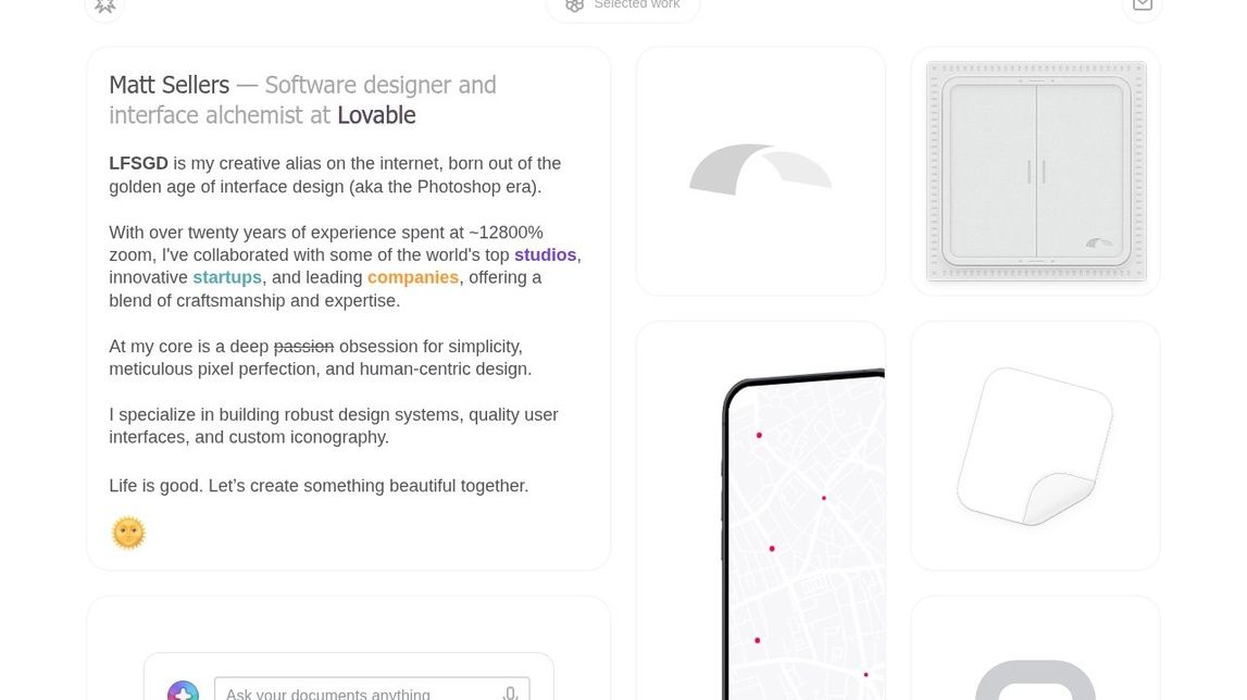 Screenshot of Matt Sellers