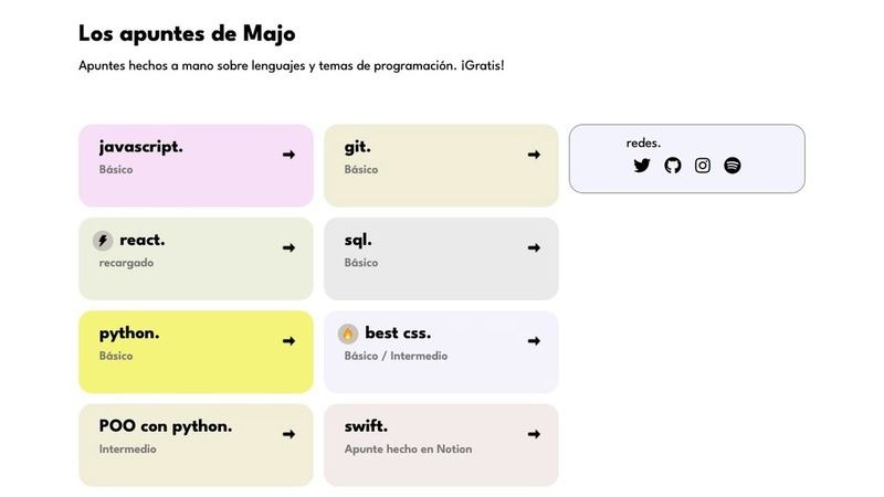 Apuntes de Majo