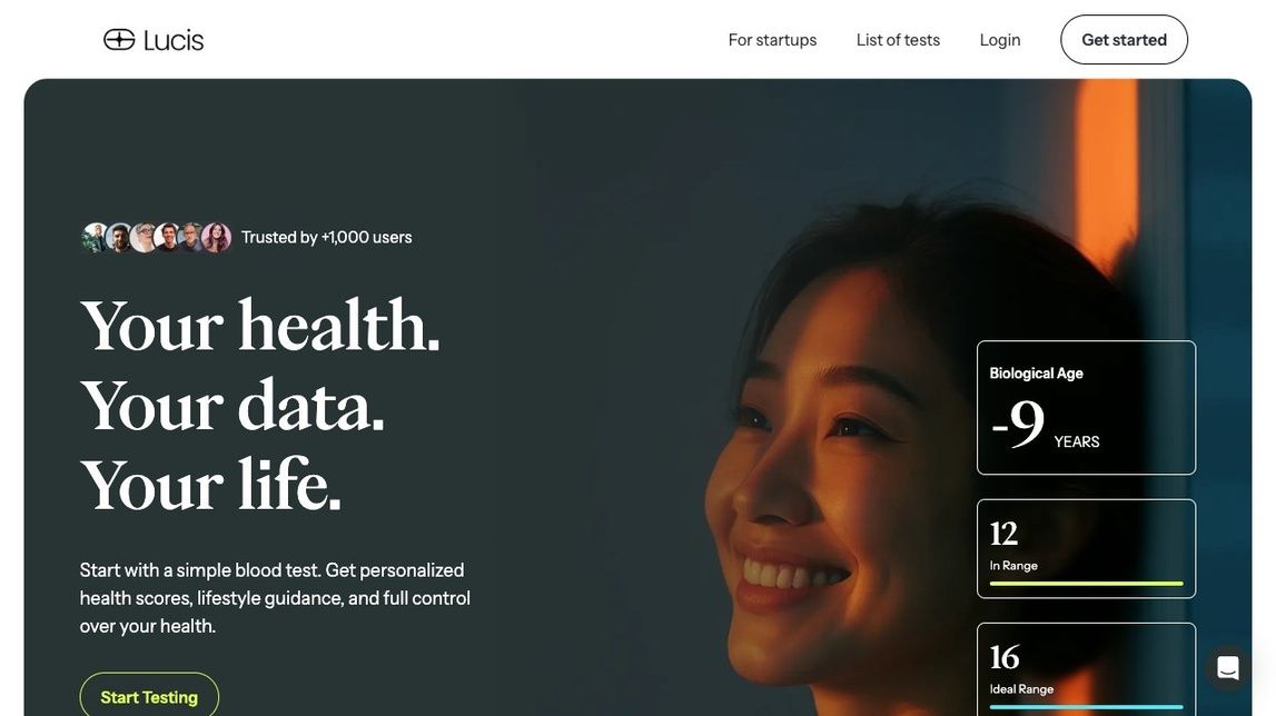 Screenshot of Lucis | Preventive Health Made Accessible