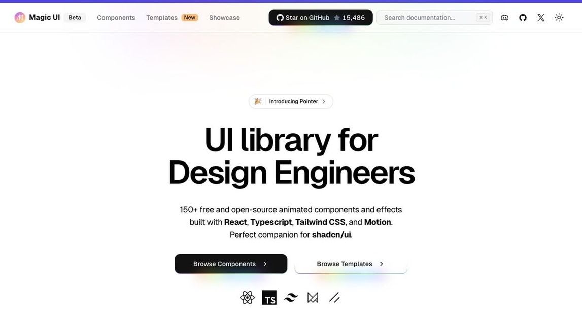 Screenshot of Magic UI