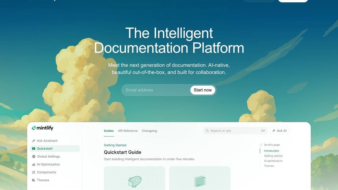 Screenshot of Mintlify