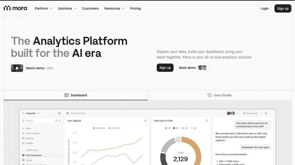 Screenshot of Mora