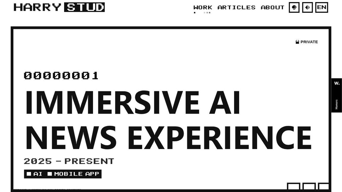 Screenshot of Harry Design Studio