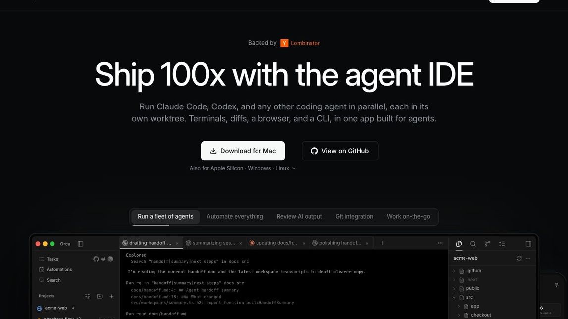 Screenshot of Orca