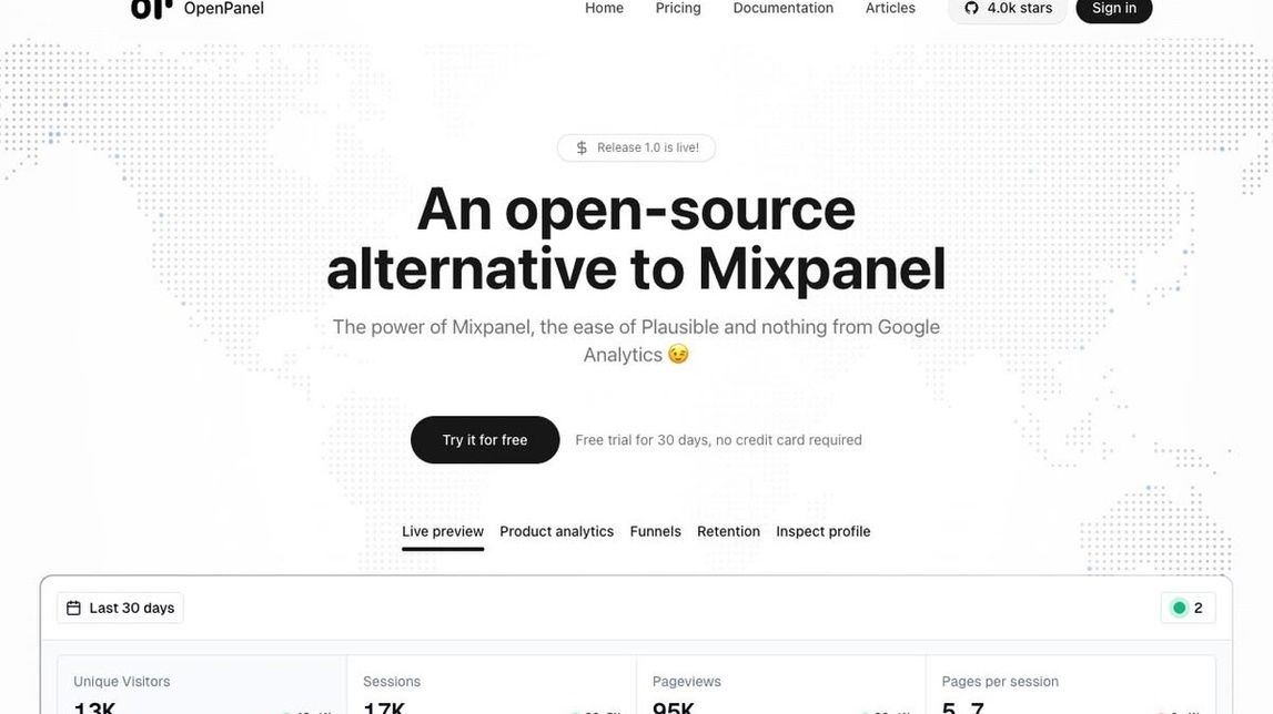 Screenshot of OpenPanel