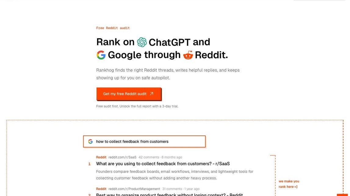 Screenshot of Rankhog