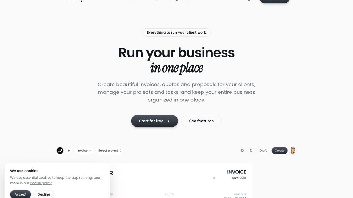 Screenshot of Runey