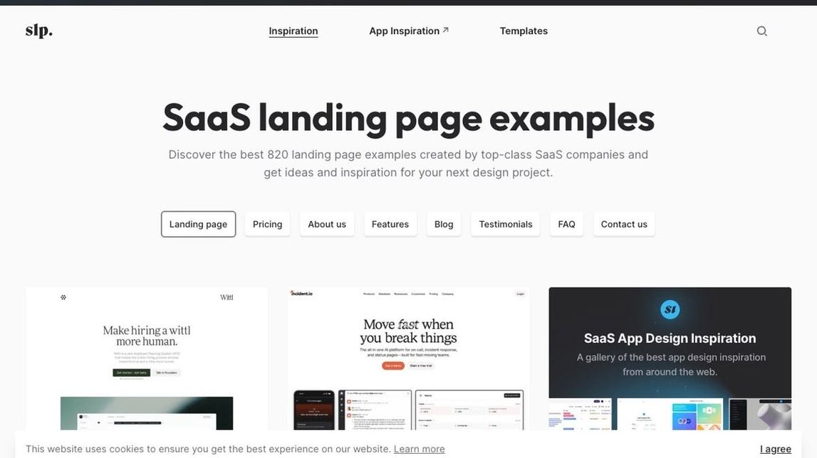 Screenshot of SaaS Landing Page