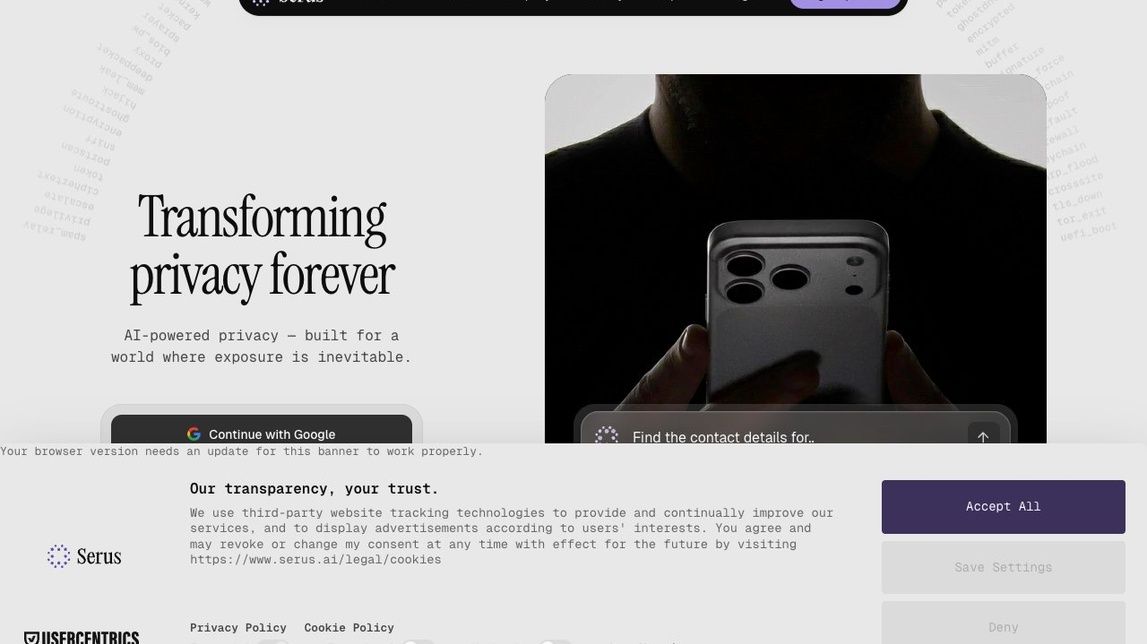 Screenshot of Serus