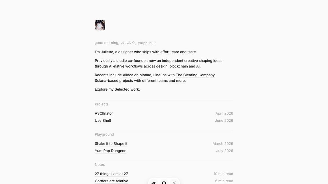 Screenshot of Juliette