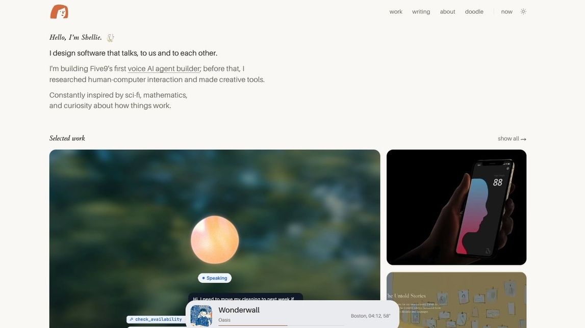 Screenshot of Shellie Hu