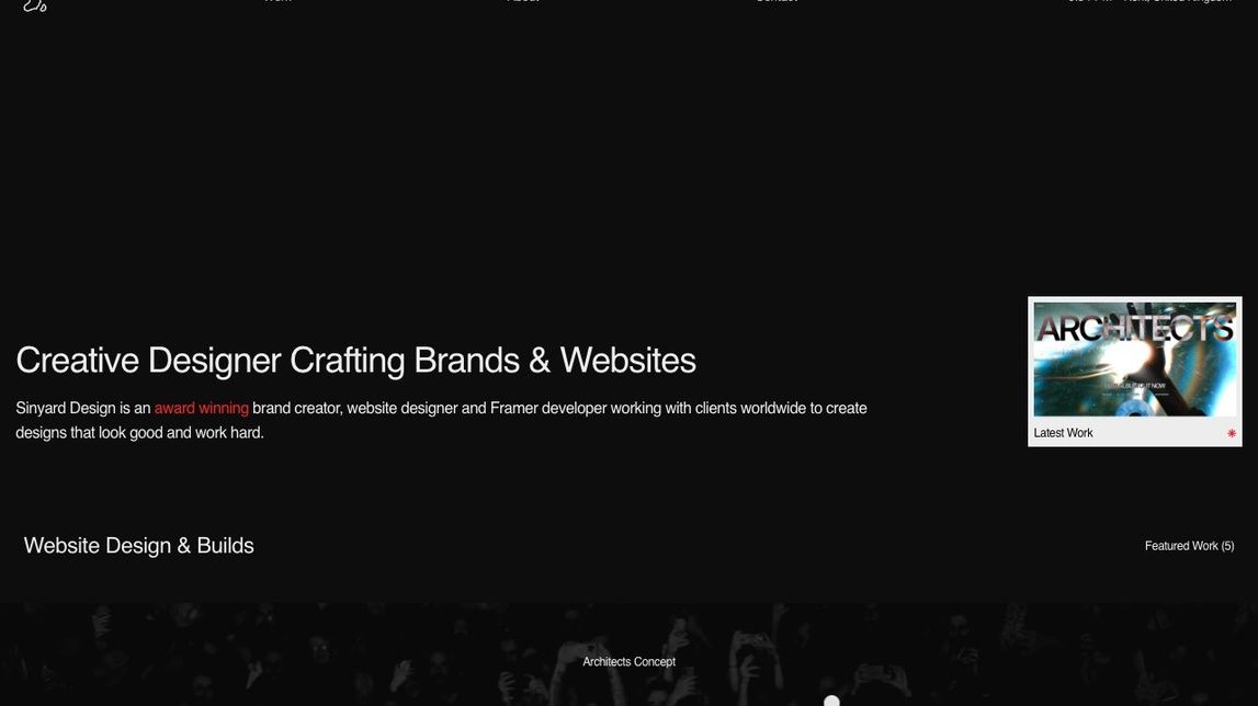 Screenshot of Sinyard Design