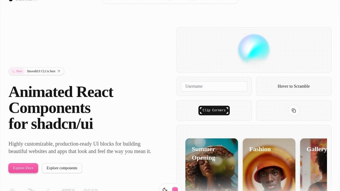 Screenshot of SmoothUI