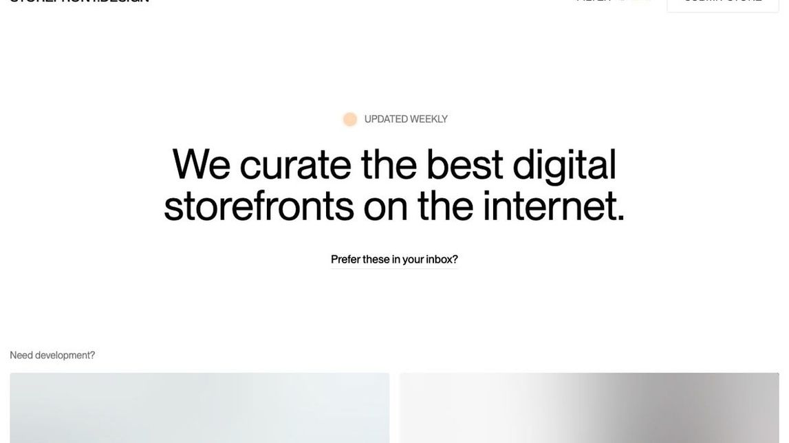 Screenshot of Storefront