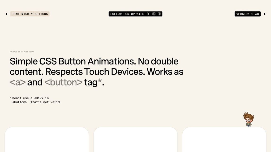 Screenshot of Tiny Mighty Buttons