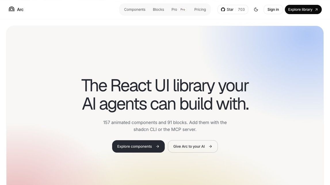 Screenshot of Arc