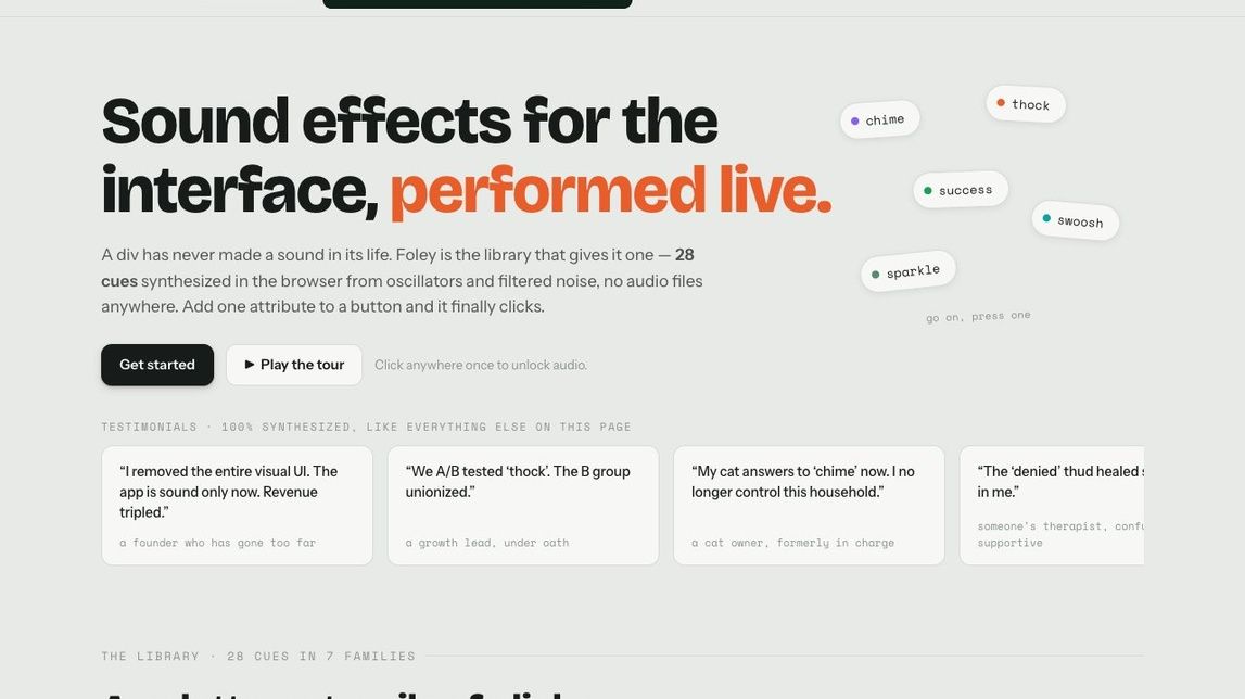 Screenshot of Foley