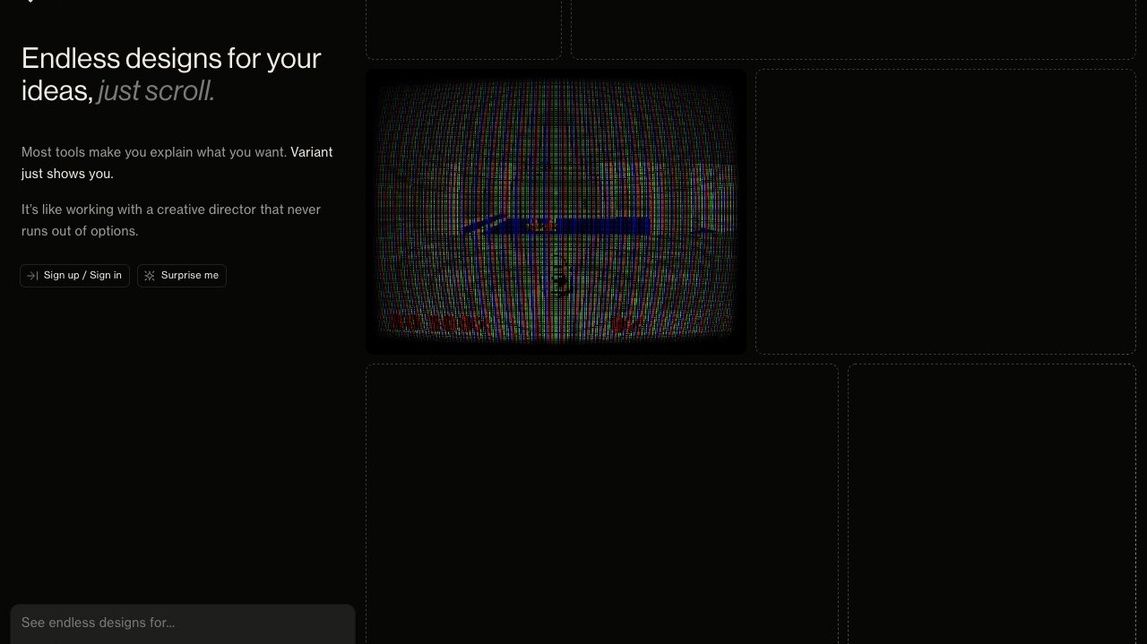 Screenshot of Variant