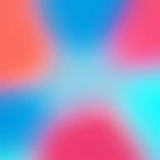 Coral and cyan heavily blurred color fields with fine grain
