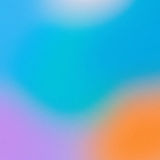 Cyan and tangerine abstract color fields