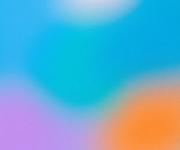 Cyan and tangerine abstract color fields