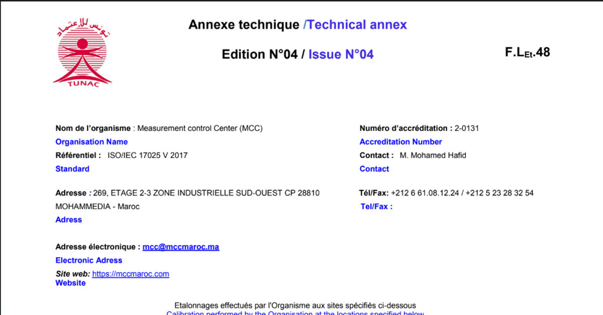 TUNAC Certification