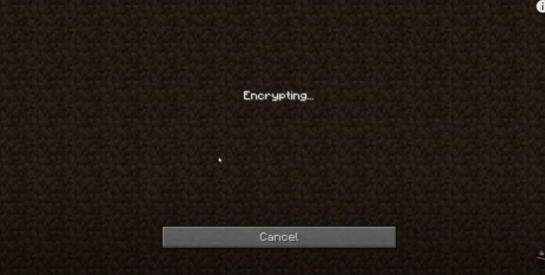 Encrypting minecraft ошибка