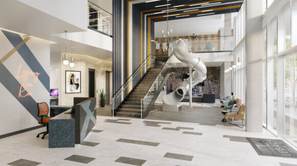 Legacy on Rio Austin TX Student Housing Reception Office 3D Rendering